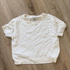 Athleta Classic White Short Sleeve Crew Tee